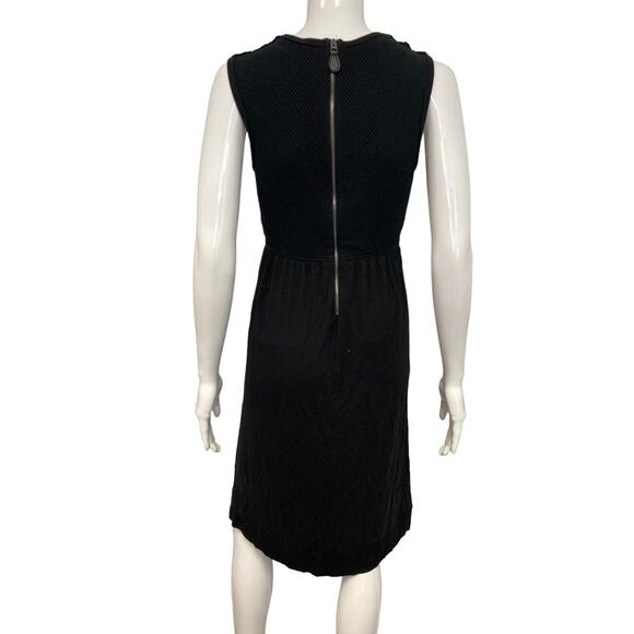 BURBERRY BRIT Black Sleeveless Mesh Accents Stretch A-Line Knee Length Dress S - Picture 2 of 7